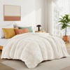 Peace Nest Shaggy Plush Comforter Set Faux Fur with Velvety Reversible Backing - 3 of 4