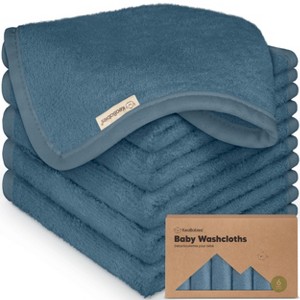 6pk Deluxe Baby Washcloths, Organic and Soft Baby Wash Cloth, Baby Bath Towel, Face Cloths - 1 of 4