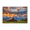 Trademark Fine Art -Darren White Photography 'Moulton barn sunset fire' Canvas Art - 2 of 3