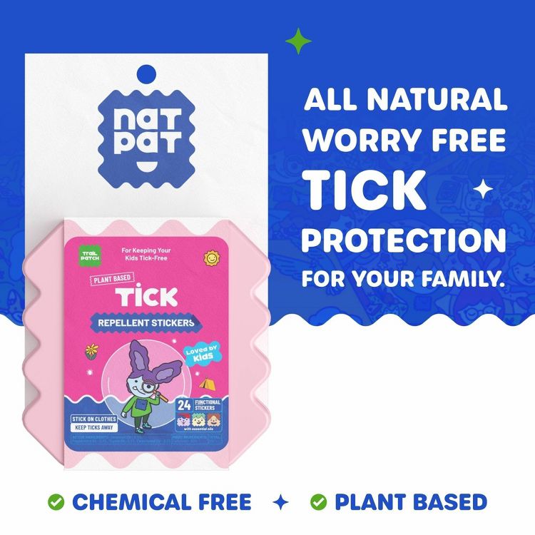 NATPAT 24ct "TrailPatch" Tick Repellent Stickers Natural and Non-Toxic for Kids & Adults, Ideal for Hiking & Outdoor, 2 of 9