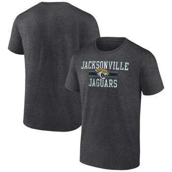NFL Jacksonville Jaguars Men's Team Striping Gray Short Sleeve Bi-Blend T-Shirt