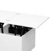 Modern Multi-Functional Coffee Table with Storage Drawers Hidden Compartment Tea Table for Living Room Reception Room White - 3 of 4