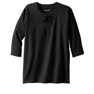 KingSize Men's Big & Tall Gauze Lace-Up Shirt