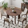 SpassWay 30"H Round Wood Dining Table Kitchen Table Conference Table with 4 Legs - 4 of 4