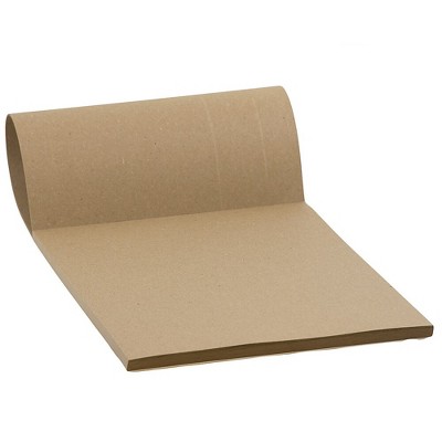 JAM Paper Sketch Paper Pad 8.5 x 11 Brown Kraft 50 Sheets per Pad 211634035