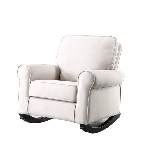 37.01" Elvin Active Sitting Chair Beige Fabric - Acme Furniture: Linen Upholstery, Metal Frame, No Tools Assembly - 1 of 4