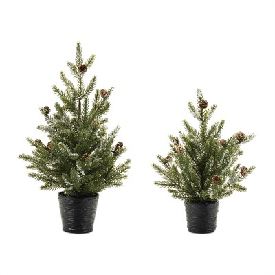 Potted Mini Pine Tree (Set of 2)