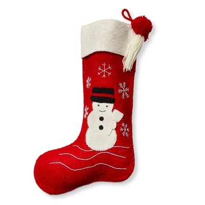 tag Farmhouse Snowman Stocking