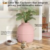Hidden Litter Box with Faux Plant, Large Cat Litter Box with Rattan Pattern, Heavy Duty PP Material Litter Box - 2 of 4