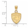 Black Bow Jewelry 14k Yellow Gold Plated Sterling Silver Florida Panthers NHL Small Pendant - 2 of 3