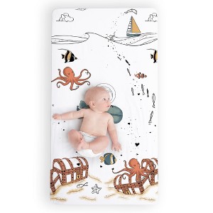 JumpOff Jo - 100% Cotton Fitted Crib Sheet, Super Soft, for Standard Crib Mattresses and Toddler Beds - 1 of 4