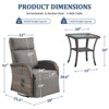 Outdoor Brown Wicker Chaise Lounge Chair with Side Table - 2 of 4