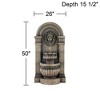 John Timberland Roman Outdoor Floor Water Fountain with Light LED 50" High 2-Tier Lion Face for Yard Garden Patio Deck Home - 4 of 4