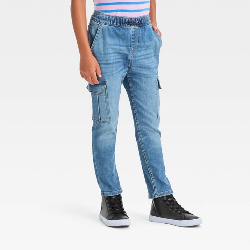 Boys' Super-stretch Slim Jeans - Cat & Jack™ Light Wash 8 : Target