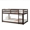Dolonm Solid Rubber Wood Twin over Twin Low Floor Bunk Bed with Ladder & Strengthened Slats, 77.3"L x 43.8"W x 46.6"H - 2 of 4