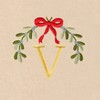 Linum Home Textiles Christmas MISTLETOE MONOGRAM - Embroidered Luxury 100% Turkish Cotton Hand Towels (Set of 2) - 3 of 3