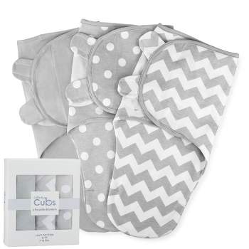 Hudson Baby Swaddle Wrap 3-Pack, Gray Unicorn, 0-3 Months