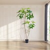 Artificial Umbrella Tree,Fake Plants,PVC Artificial Umbrella Plants, Indoor Fake Trees for Office Home Living Room Floor Patio Greening Porch Decor - 2 of 4