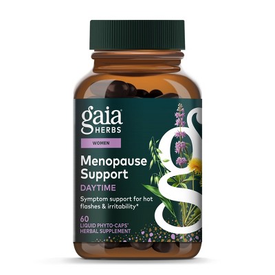 Gaia Herbs Menopause Support Daytime - Helps Maintain Healthy Hormone Balance and Well-Being for Women - 60 Vegan Liquid Phyto-Capsules