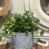 Slickblue Aboriginal Rhombus Decorative Planter, Gray Pot, Modern Design Accent for Home or Garden, 7" x 7.5" - 2 of 4