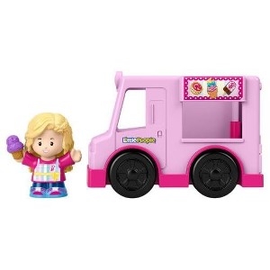 Fisher-Price Little People Barbie Ice Cream Truck Toy Vehicle - 1 of 4