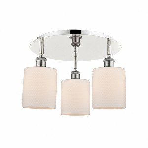 Cobbleskill - 3 Light Flush Mount In Art Deco Style-9.63 Inches Tall and 17.75 Inches Wide - 1 of 1