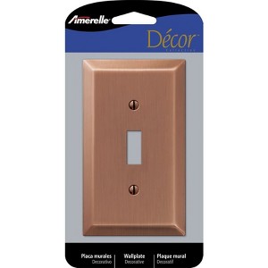 Amerelle Century Antique Copper 1 gang Stamped Steel Toggle Wall Plate 1 pk - 1 of 1