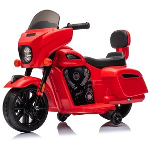 6V 4.5ah Kids Electric Motorcycle Toy for Age 3 , Single-Drive Ride On Bike wirh Battery, LED Front Light for Sandy Area Brick Board Glassland - 1 of 4