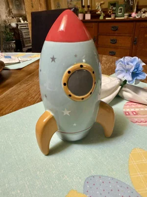 user image by Tracy, Space Ship Piggy Bank - Pillowfort&#8482;