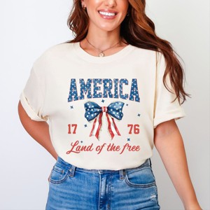 Simply Sage Market America Land of the Free Coquette Garment Dyed Tee - 1 of 4