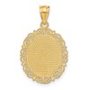 Black Bow Jewelry 14k Yellow Gold Filigree Oval Sagittarius the Archer Pendant, 20mm - 3 of 4
