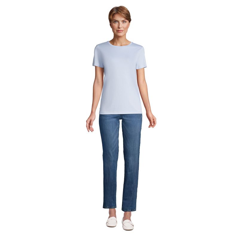 Lands' End Women's Tall Relaxed Supima Cotton Short Sleeve Crewneck T-Shirt, 5 of 6