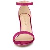 Allegra K Women's Glitter Ankle Strap Chunky Heels Sandals - 2 of 4