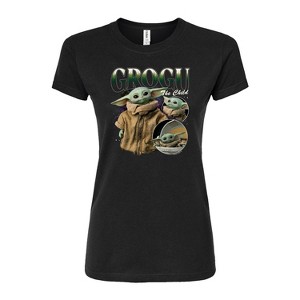 Women's - Star Wars - The Mandalorian Grogu Bootleg Fitted Graphic T-Shirt - 1 of 3