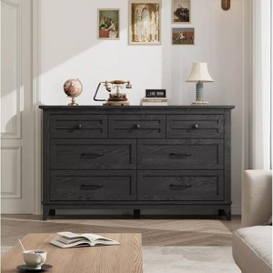 Nasitip 7 Drawer Dresser for Bedroom, 54" Wide Drawer Dresser with Storage, Wooden Closet Storage Chest for Living Room,Bedroom - 1 of 4