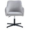 NicBex Adjustable Height Armless Home Office Chair with Metal Legs for Work,Study,Living Room,Bedroom,Gray - 2 of 4