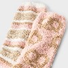 Women's Pretzel 2pk Cozy Crew Socks - Pink/Brown/Oatmeal 4-10 - 3 of 3