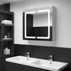 vidaXL Bathroom Cabinet Anthracite MDF, Glass Medium Bathroom Cabinet - 2 of 4