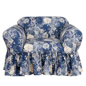 Ballad Bouquet Chair Slipcover Indigo - Sure Fit, Blue