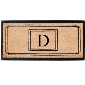 A1HC Natural Coir Monogrammed Heavy Duty Entrance Door Mat 24X48, Anti-Shed Treated Durable Doormat - 1 of 4