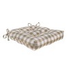 Kate Aurora Set of 2 Country Farmhouse Plaid Stain/Water Resistant Chair Cushions - 2 of 3