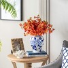GlasFlength Artificial Plants Small Fake Plants Artificial Decoration flower Faux Plants for Indoor Home Decoration, Red, 20"*14"*8" - 2 of 4