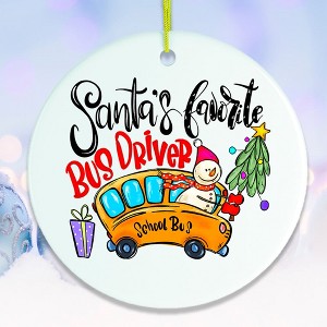 School Bus Driver Santa’s Favorite Christmas Ornament| OrnamentallyYou - 1 of 4