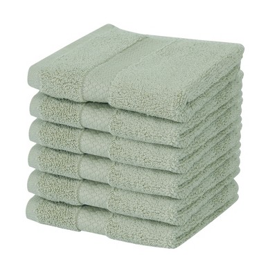 Splash Zero Twist 100% Ring Spun Cotton Face Washcloth Set – Reversible, 550 GSM, Soft, Lightweight, Highly Absorbent Towels for Bathroom