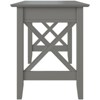 AFI Lexi Solid Wood Writing Desk with Felt Lined Drawer in Gray - 4 of 4