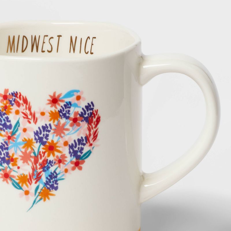 16oz Stoneware Midwest Nice Mug White - Opalhouse&#8482;, 3 of 6
