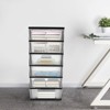 YIYIBYUS 6 Rolling file Storage Carts, Storage Tower for Closet, Living Room, Hallway - 2 of 4