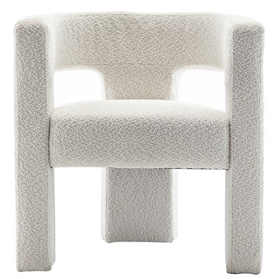 KINWELL 28" Wide Boucle Upholstered Square Armchair