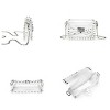 Clear Crossbody Purse Bag for Women Stadium Approved with Silver Studded Rivet, Clear PVC Clutch Handbag for Concert & Game Day - 3 of 4