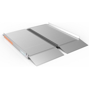 EZ-ACCESS SUITCASE Portable Singlefold Ramp w/Ergonomic Handles, Extruded Tread, and Self Adjusting Bottom Transition Plates - 1 of 4